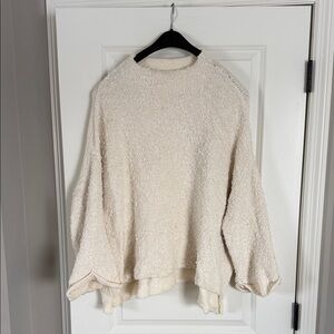 Free People Cream Textured Sweater